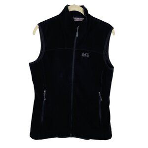 REI Women's Softshell Black Zip Vest, M